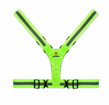 Logo trade advertising products image of: Reflective body belt with LED