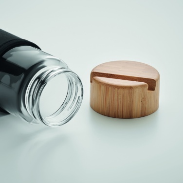 Logotrade business gift image of: Glass bottle bamboo lid 600ml