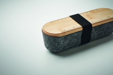 Logotrade promotional product picture of: RPET felt pencil case with lid