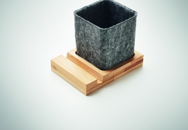 Logotrade promotional gift image of: RPET felt pen pot phone stand