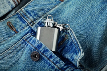 Logo trade promotional giveaway photo of: Hipflask key ring Joensuu