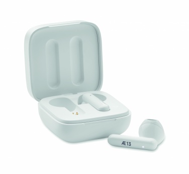 Logo trade promotional gift photo of: TWS earbuds with solar charger