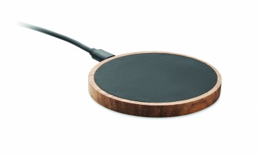 Logo trade advertising product photo of: Wireless charger in acacia 15W