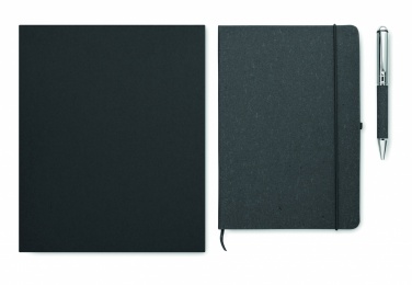 Logotrade advertising product image of: Recycled leather notebook set