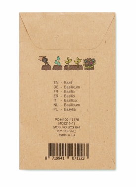 Logotrade corporate gift picture of: Basil seeds in craft envelope