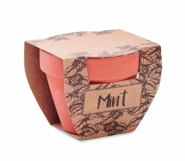 Logo trade promotional merchandise photo of: Terracotta pot mint seeds