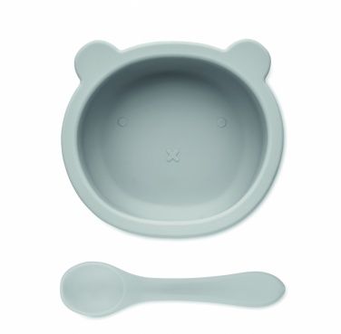 Logo trade promotional giveaway photo of: Silicone spoon, bowl baby set