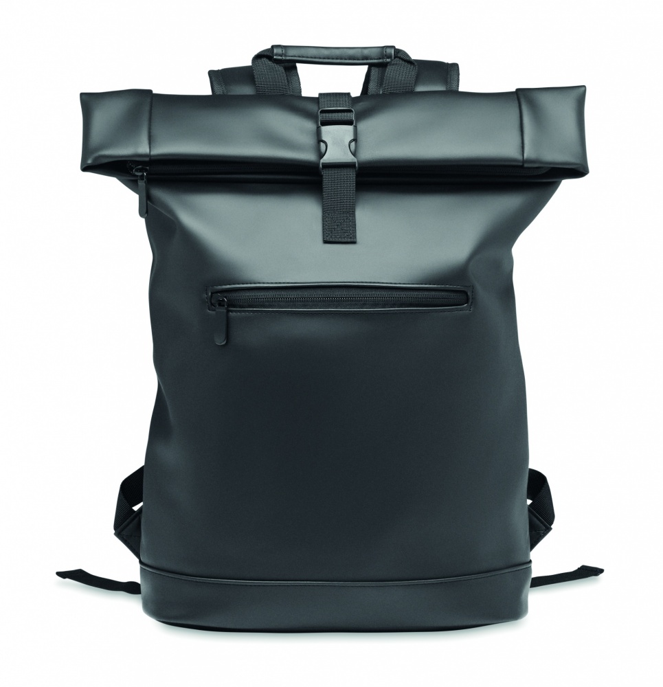 Logotrade promotional merchandise picture of: Laptop PU Rolltop backpack