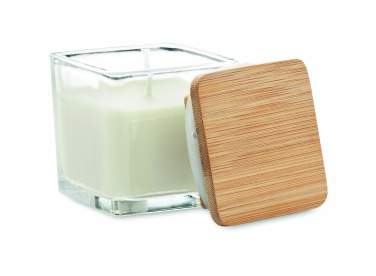 Logo trade business gift photo of: Squared fragranced candle 50gr