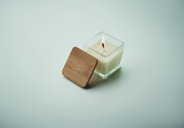 Logotrade promotional gift picture of: Squared fragranced candle 50gr