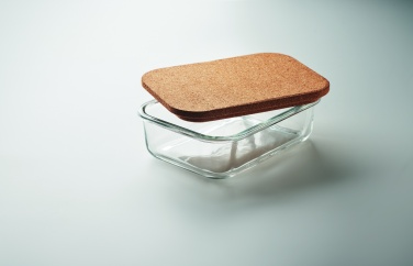 Logo trade promotional merchandise image of: Glass lunch box with cork lid