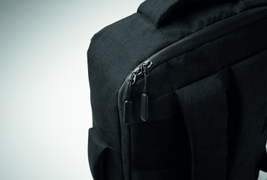 Logo trade advertising products picture of: A safe 15-inch laptop backpack made of 300D RPET with a 210D RPET lining and customizable printing.