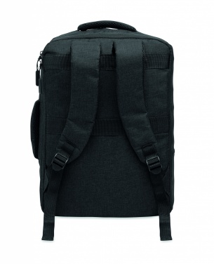 Logotrade promotional product picture of: A safe 15-inch laptop backpack made of 300D RPET with a 210D RPET lining and customizable printing.