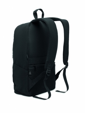 Logotrade advertising products photo of: A 15-inch laptop backpack made of recycled pre-consumer cotton and recycled polyester with customizable printing.