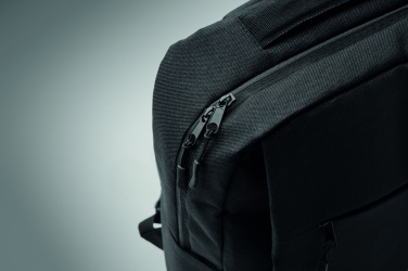 Logotrade promotional giveaway picture of: Slim 15 inch laptop backpack made of 600D RPET polyester with a 210D lining and customizable printing