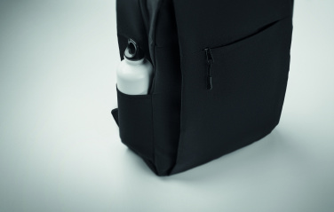 Logotrade promotional merchandise picture of: Slim 15 inch laptop backpack made of 600D RPET polyester with a 210D lining and customizable printing