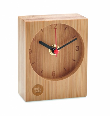 Logo trade advertising products picture of: Bamboo table clock