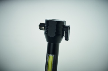 Logo trade corporate gifts picture of: 3-in-1 aluminum flashlight with an emergency hammer and seatbelt cutter, customizable with printing