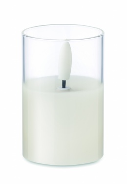 Logo trade corporate gifts image of: LED wax candle in glass holder