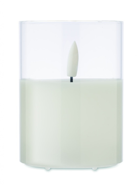 Logo trade promotional gifts image of: LED wax candle in glass holder