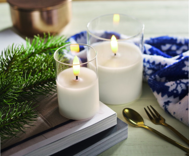 Logotrade promotional merchandise picture of: LED wax candle in glass holder