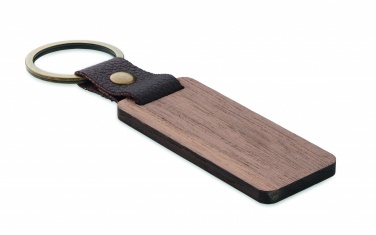 Logotrade promotional giveaways photo of: Key ring in walnut and PU Kokkola