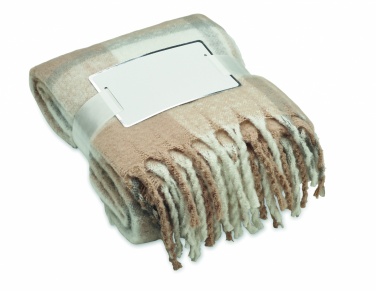Logo trade corporate gifts image of: Chequered mohair blanket