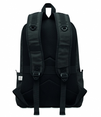 Logotrade promotional merchandise picture of: A 15-inch laptop backpack made of recycled pre-consumer cotton with customizable printing