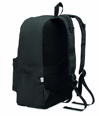 Logotrade business gift image of: A 15-inch laptop backpack made of recycled pre-consumer cotton with customizable printing