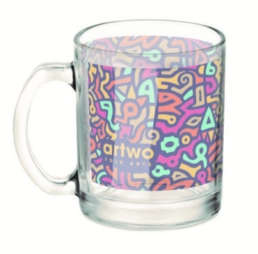 Logo trade business gift photo of: Glass sublimation mug 300ml