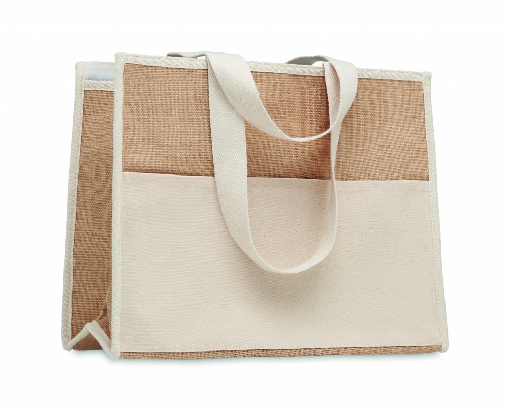 Logotrade promotional giveaways photo of: Jute and canvas cooler bag