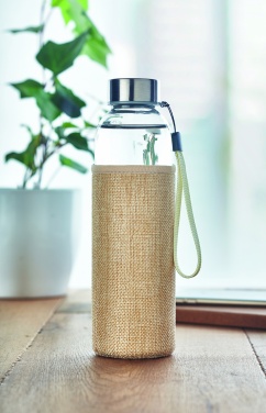 Logo trade promotional item photo of: Glass bottle in pouch 500ml