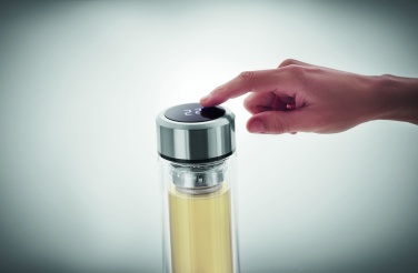 Logo trade advertising products image of: Bottle with touch thermometer