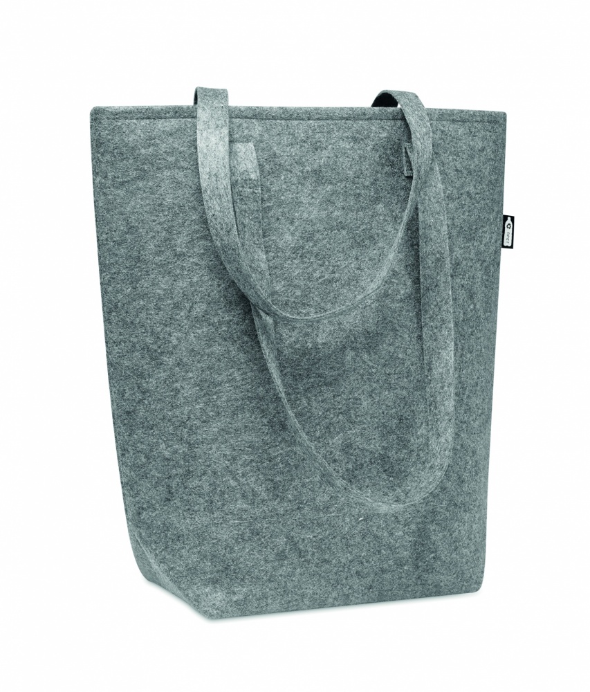 Logo trade promotional merchandise photo of: RPET felt shopping bag
