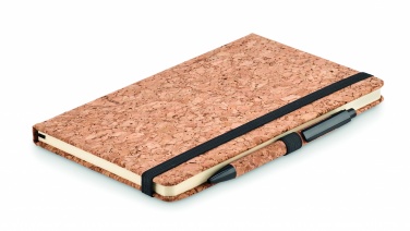 Logotrade promotional giveaway image of: A5 cork notebook with pen