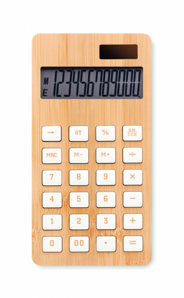 Logo trade promotional items image of: 12 digit bamboo calculator