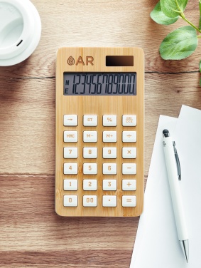 Logotrade promotional gifts photo of: 12 digit bamboo calculator