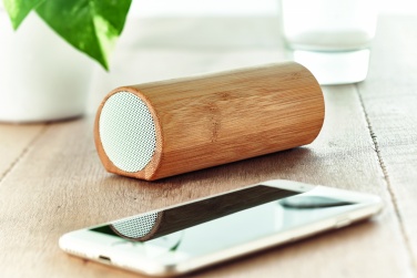 Logotrade promotional merchandise image of: Wireless bamboo speaker 2x5W