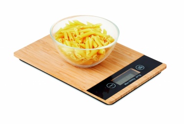 Logo trade promotional giveaways image of: Bamboo digital kitchen scales