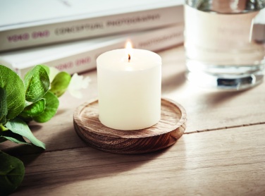 Logotrade promotional giveaways photo of: Candle on round wooden base