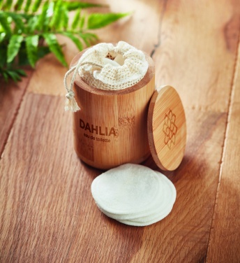 Logo trade promotional merchandise image of: Bamboo fibre cleansing pad set