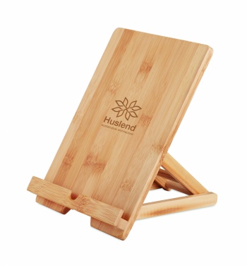 Logo trade promotional gift photo of: Bamboo tablet stand TUANUI