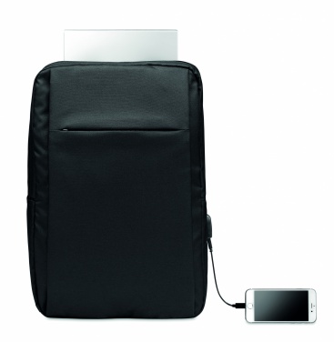 Logo trade promotional merchandise photo of: Laptop backpack in 300D RPET