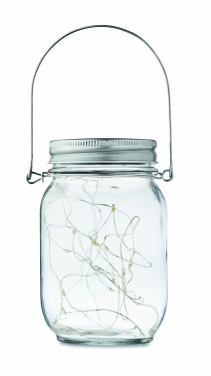 Logo trade promotional merchandise picture of: Solar mason jar outdoor lamp
