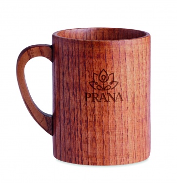 Logo trade promotional giveaway photo of: Oak wooden mug 280 ml