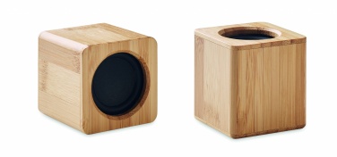Logotrade promotional item picture of: Set of Bamboo wireless speaker