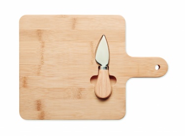 Logotrade promotional merchandise picture of: Cheese board set in bamboo Bremen