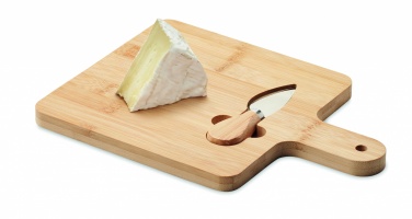 Logo trade promotional merchandise photo of: Cheese board set in bamboo Bremen