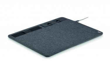 Logo trade promotional gift photo of: RPET mouse mat charger 15W