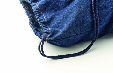 Logo trade promotional product photo of: Recycled denim drawstring bag